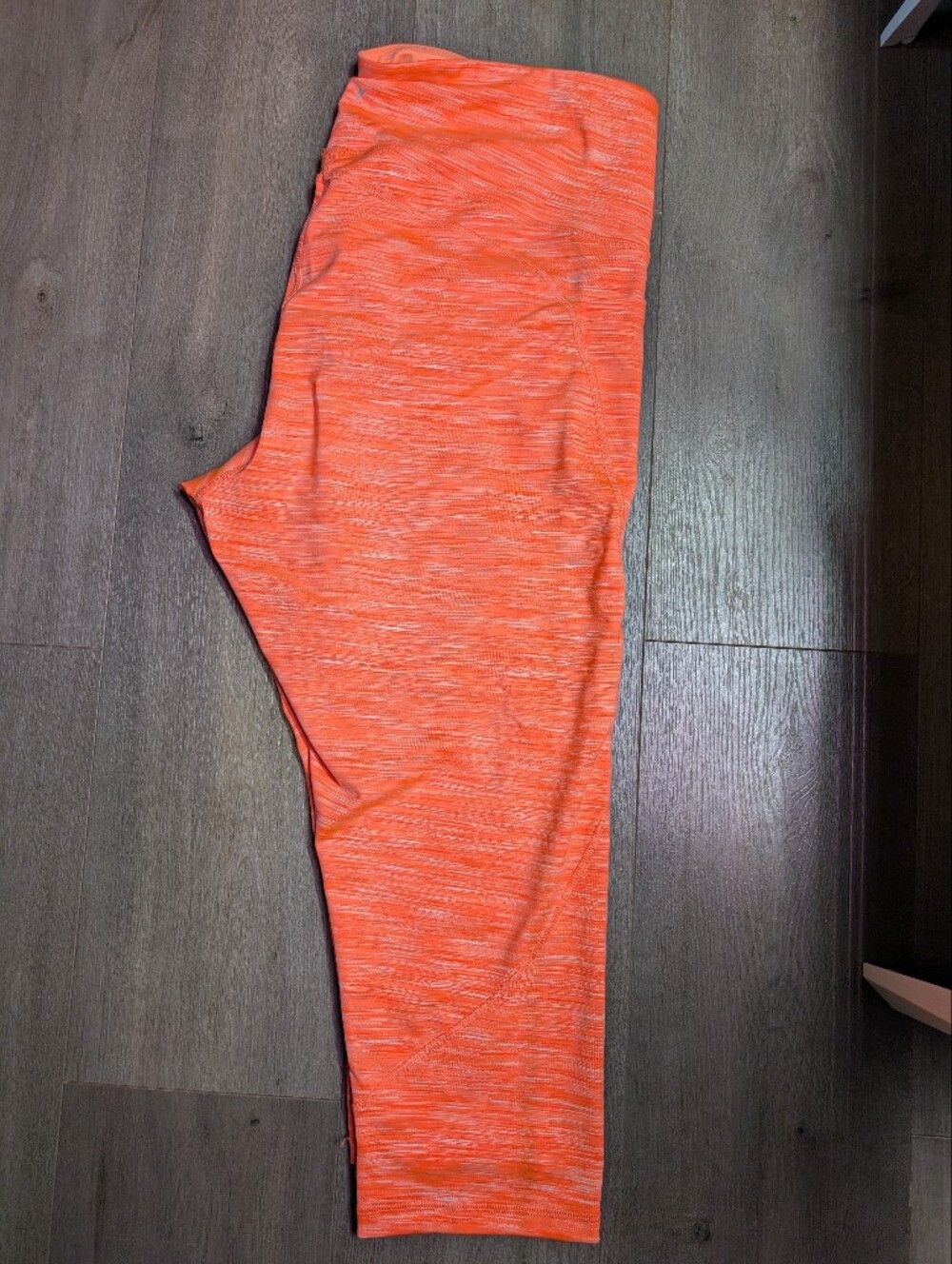 Bright Orange Heathered Active Leggings